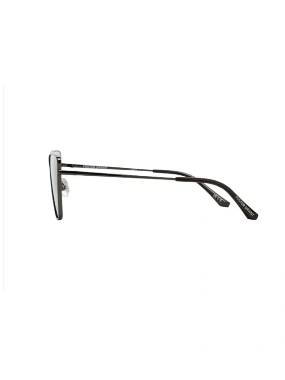 Foster Grant Gunmetal Cat-Eye Sunglasses with Silver Mirror Lenses - Picture 4 of 7